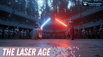 AI Presents: The Laser Age - Sci-Fi Mockumentary (Where Lasers Ruled Everything)