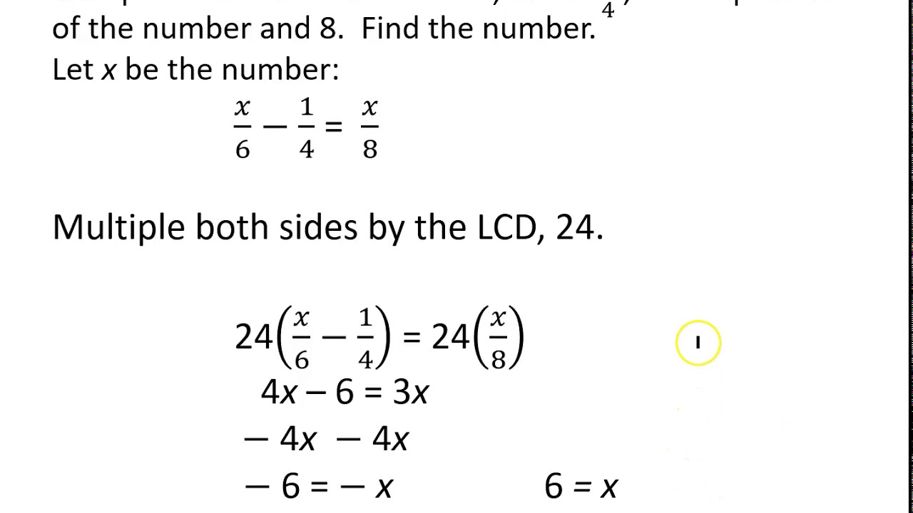 Proportions And Problem Solving - YouTube