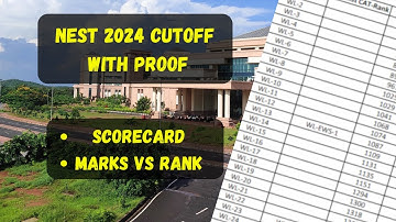 #video NEST 2024 CUTOFF WITH PROOF || NEST SCORECARD || NEST 2024 || NISER || CEBS || SCIENTIST