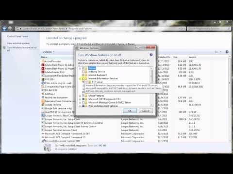 How to install MS IIS Internet Information Services in Windows 7