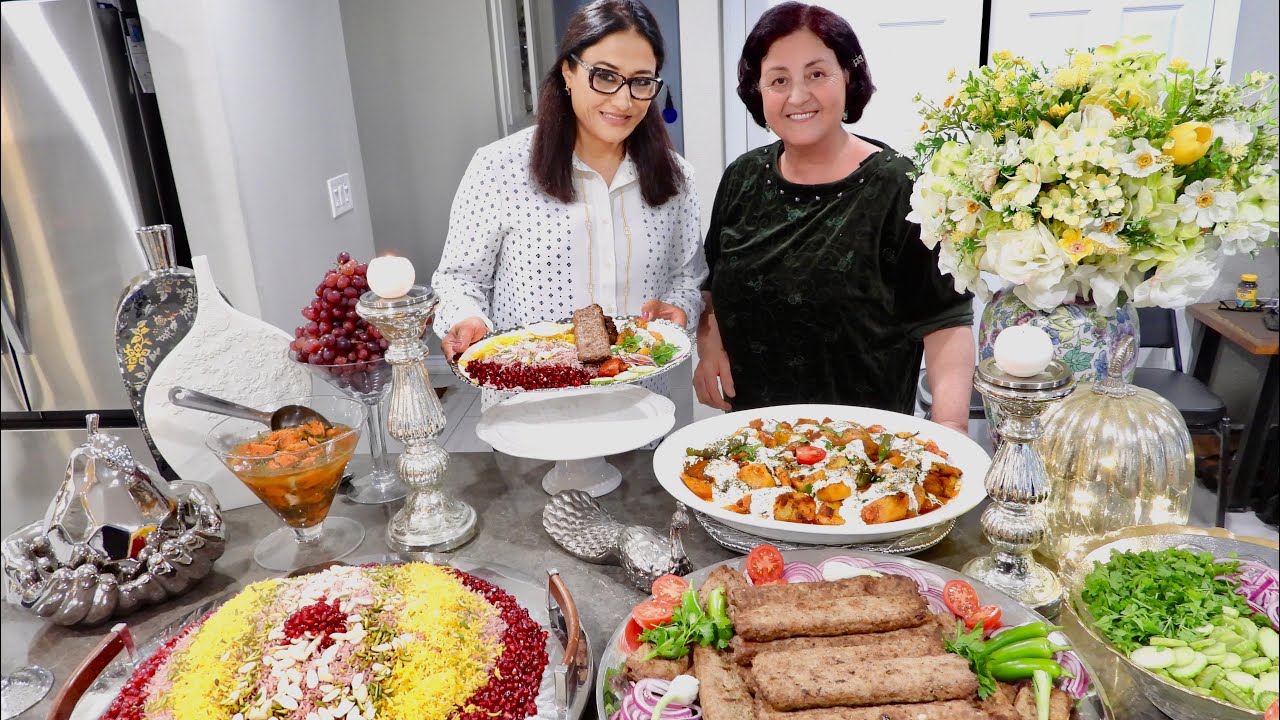 Koobideh Kebab Party w/ Yaqoot Palaw - یاقوت چلو  ، کباب کوفته مجلسی وبادنجان کچالو