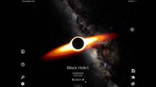 Creating a super massive black hole with planets.