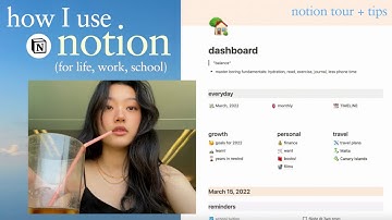 How I Organize My Life with Notion (school, youtube, life) 🥭 notion tour + tips