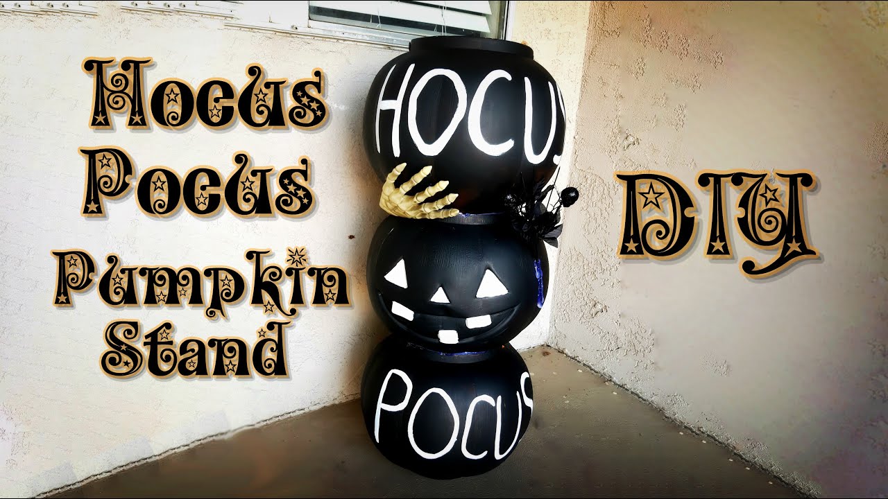 DIY - Hocus Pocus Pumpkin Stand Craft - YouTube