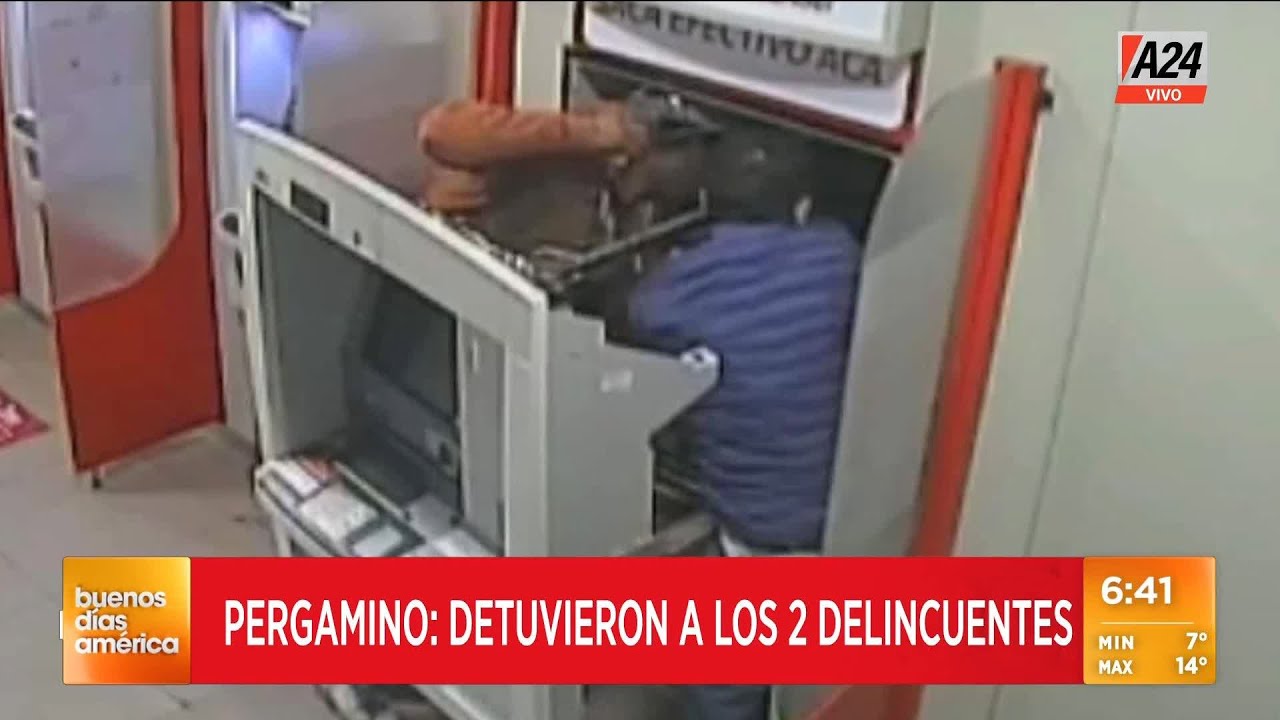 Cayeron dos delincuentes que habían robado cajeros automáticos I A24