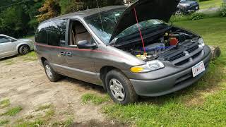 startup and attempt to move 98 dodge grand caravan with bad transmission.