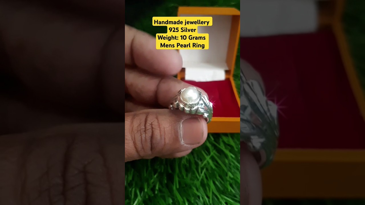 Handmade Pearl Ring in Silver 