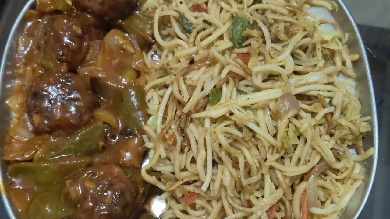 Chowmein and veg Manchurian easy recipe 👩‍🍳 