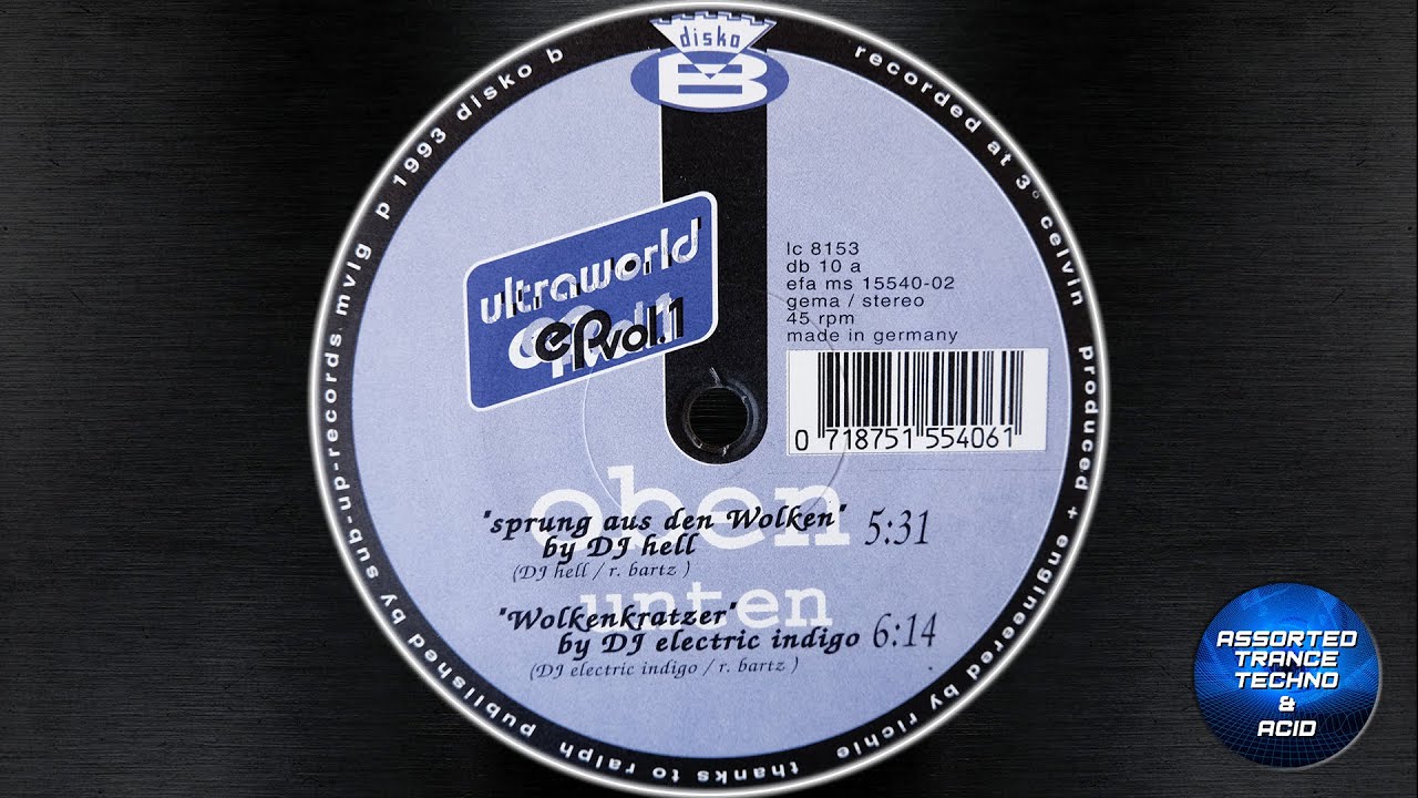 Techno] DJ Hell - Sprung Aus Den Wolken [Disko B] 1993 - YouTube