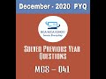 MCS-041 | December 2020 Q1.(a) Part 2| SJF | Operating system| MCA| IGNOU