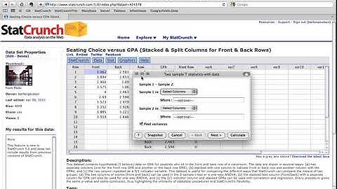 Research Statistics: Working with StatCrunch Comparing Means t-Test ANOVA Correlation & Regression