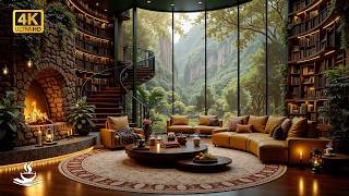 Morning in an Enchanted Library | Soft Piano Jazz for Books, Creative Work, Slow Living &amp; Inner Calm