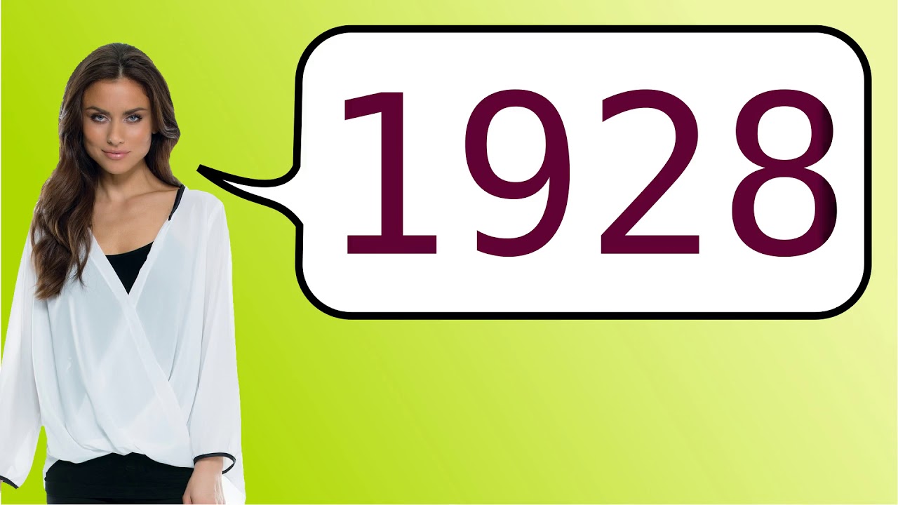 How To Say 1928 In French YouTube
