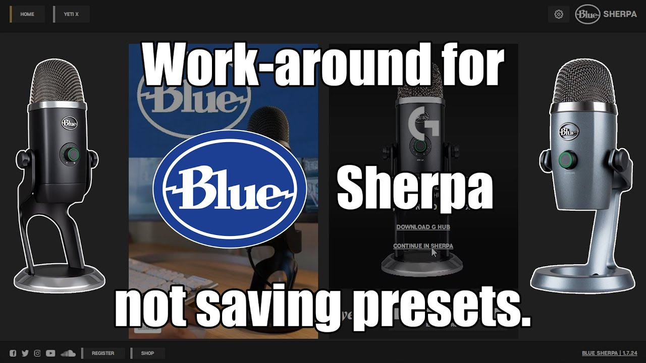 HowTo Quick WorkAround Blue Sherpa Software Not Saving Presets