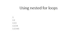 Using nested for loops for diagrams
