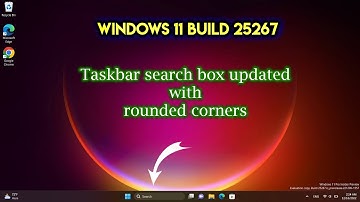 Windows 11 Build 25267 Taskbar search box updated with rounded corners | Dev