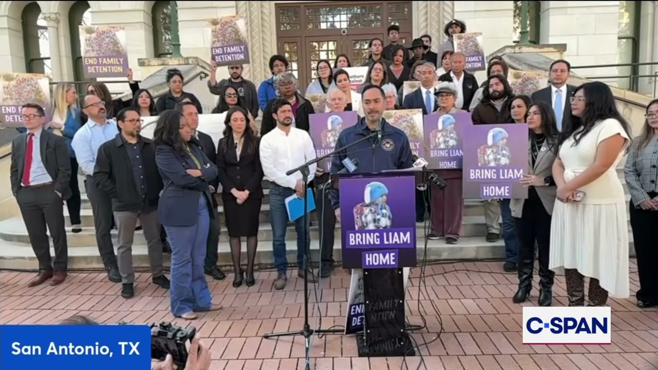 Rep. Joaquin Castro (D-TX) After Visit with 5-year-old Liam Adrian Conejo