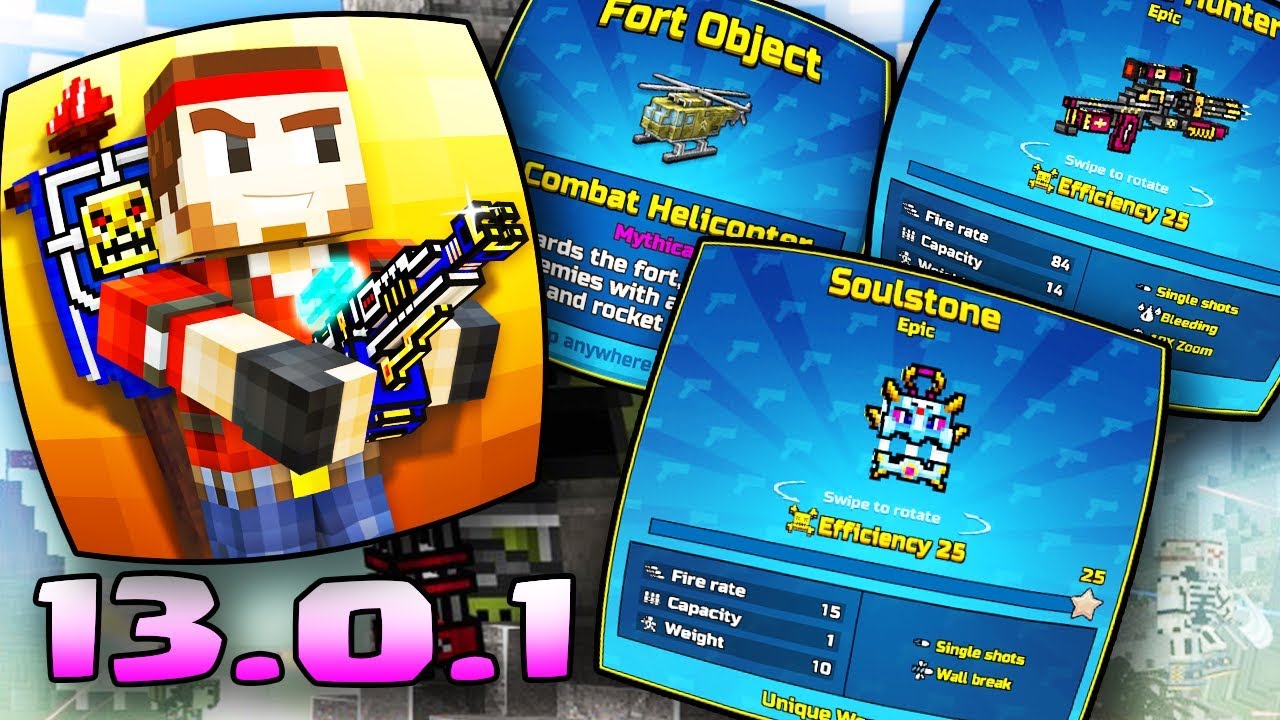 PIXEL GUN 3D BUYING EVERYTHING 13.0.1 UPDATE !