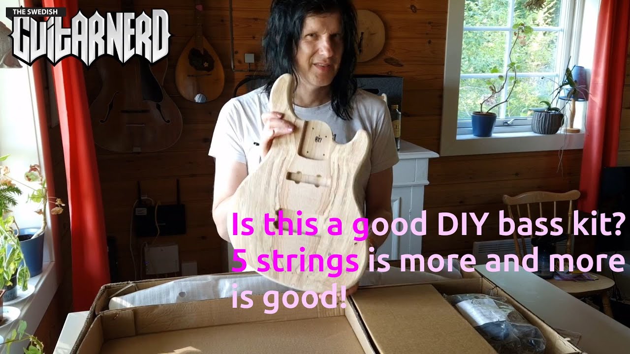 Rocktile JB5/JBH5 diy 5-string bass kit - unboxing and first ...