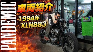 オールドレーサー883紹介!!スポーツスター883　コンパクトチョッパー　リジスポ　乗り味はいかに？ショットガンマフラー　爆音サウンド　ハーレー　チョッパー　ボバー　レーサー　セパハン　ナロスポ