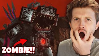 ZOMBIE TITAN TV MAN! | skibidi toilet zombie universe 26 ( New Virus) REACTION!!