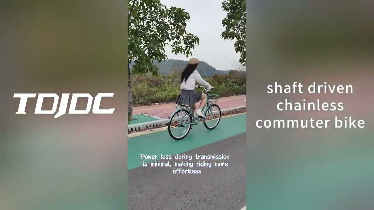 Experience the smooth ride of a shaft-driven city bike! 