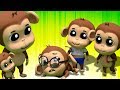 Cinq petits singes  comptine pour bb  five little monkeys  farmees franaise  chansons de bb