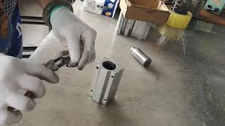 How to replace linear bearings inside Aluminum linear ball bearing ?