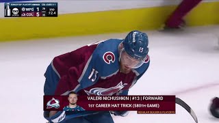 Valeri Nichushkin scores his first career hat trick in game 4 vs Jets (28 apr 2024)