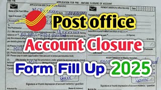 Details HOW TO FILL ACCOUNT CLOSURE FORM OF POST OFFICE IN TAMIL | POST OFFICE CLOSURE FORM FILL UP Update