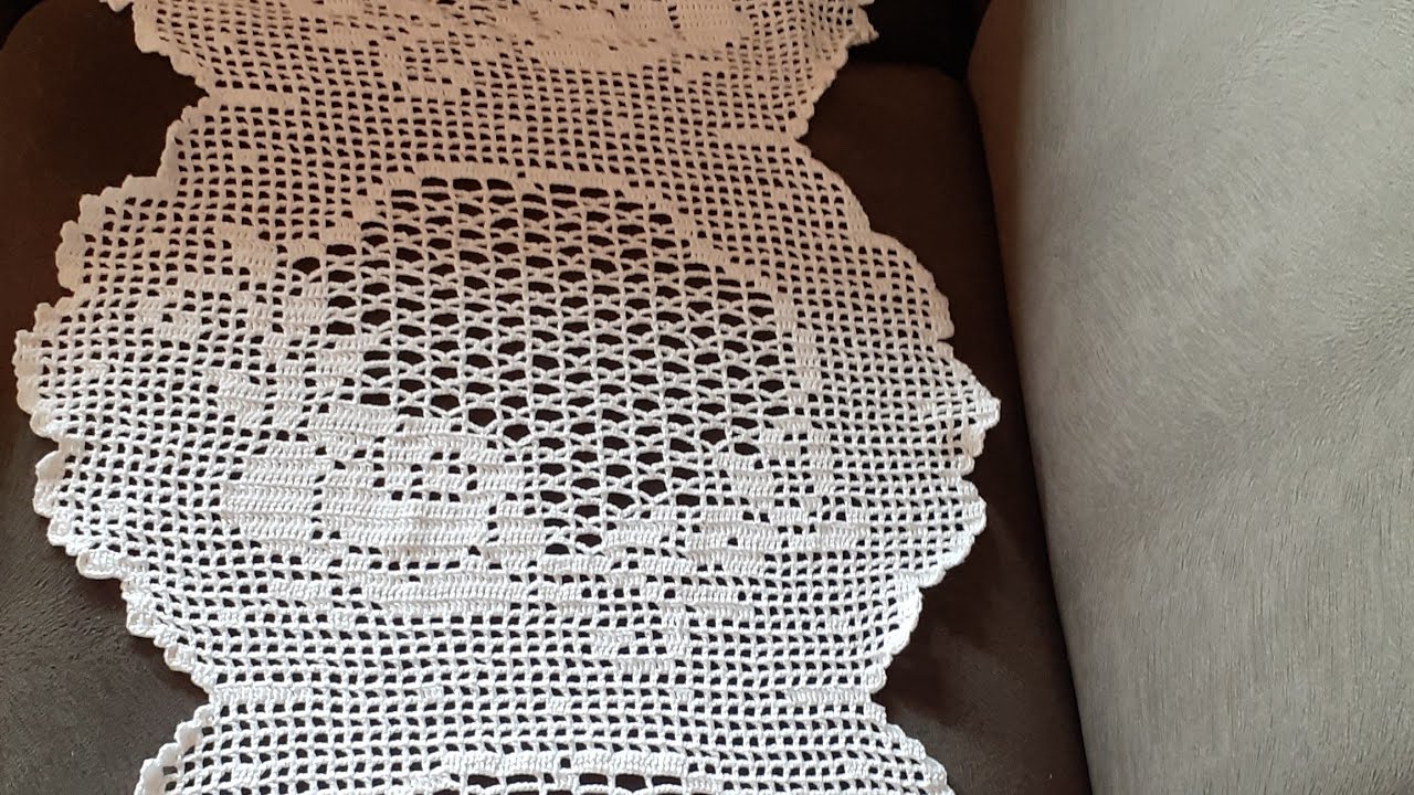 Caminho de mesa Delicado Parte 3/9 #crochefile