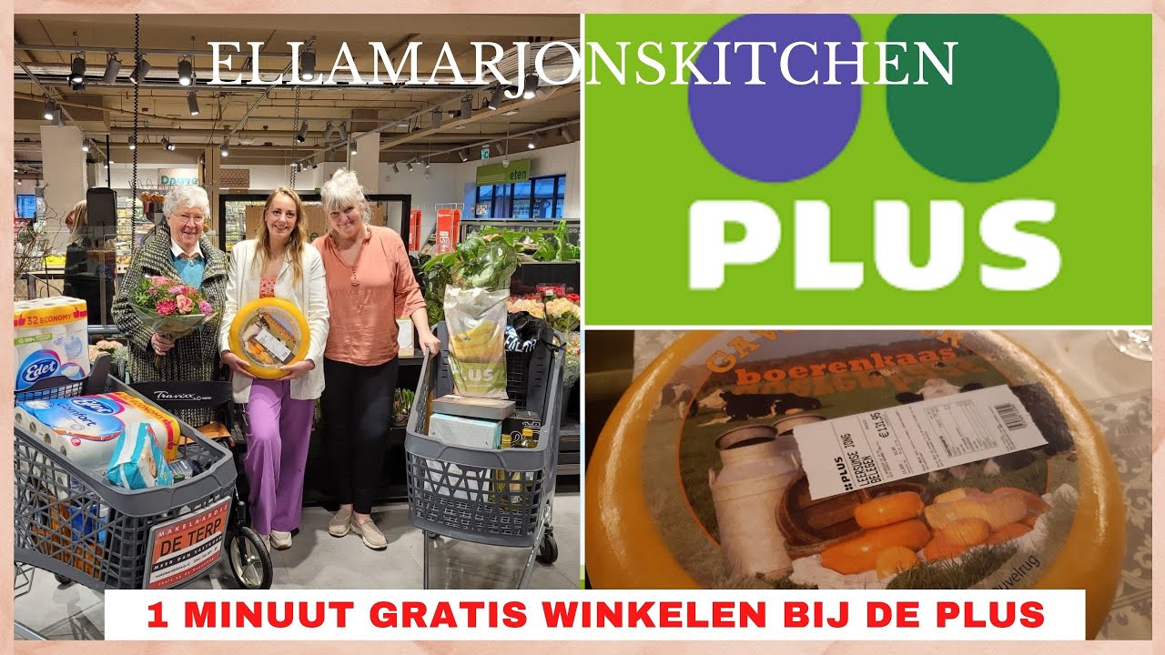 1 Minuut Gratis Winkelen bij de PLUS - YouTube