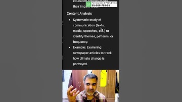 Historical Research and Content Analysis | Research Aptitude | UGC-NET-Paper 1