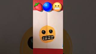Emoji drawing🍓🔵😬  #shorts #drawing #art  #emoji #viral #trendingshorts
