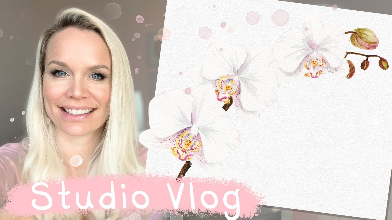 STUDIO VLOG 038 - How I Paint a Watercolor Orchid
