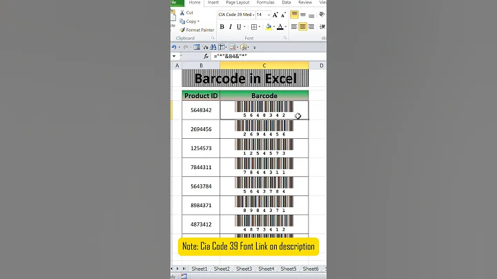 Create Barcode in Excel Easily (No Software Needed!) |#excel