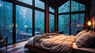 Sounds Rain and Thunder on Window | Sounds Heavy Rain for Deep Sleep, Relax, Study, Meditation, ASMR