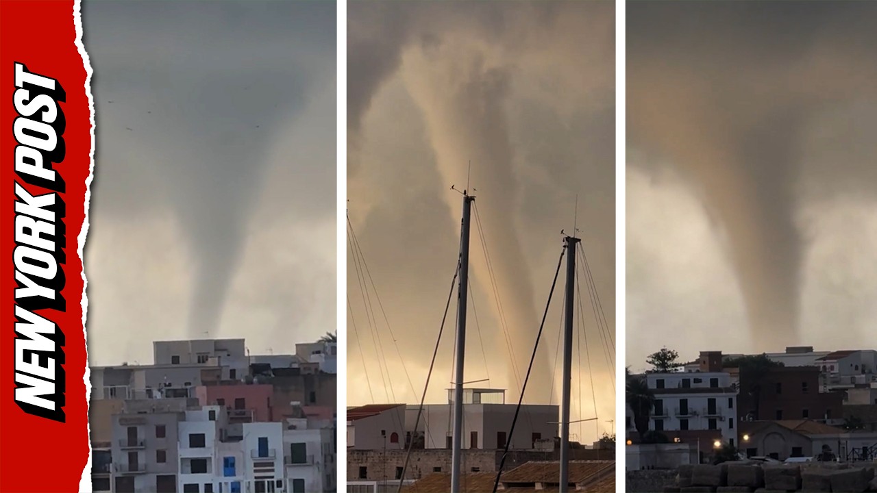 Unusual Weather Near Sicily Sparks Formation of Giant Waterspouts