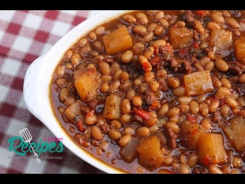 How to make Brown Sugar and Pineapple Baked Beans - I Heart Recipes