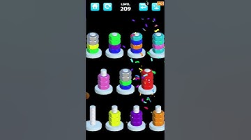 Nuts Sort Level 209 #gameplay #nutssort #androidgames #shortsvideo #nutsandbolts #shortsfeed #shorts
