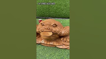 Cóc ngậm tiền ngang 50cm gỗ xá xị 3tr500k