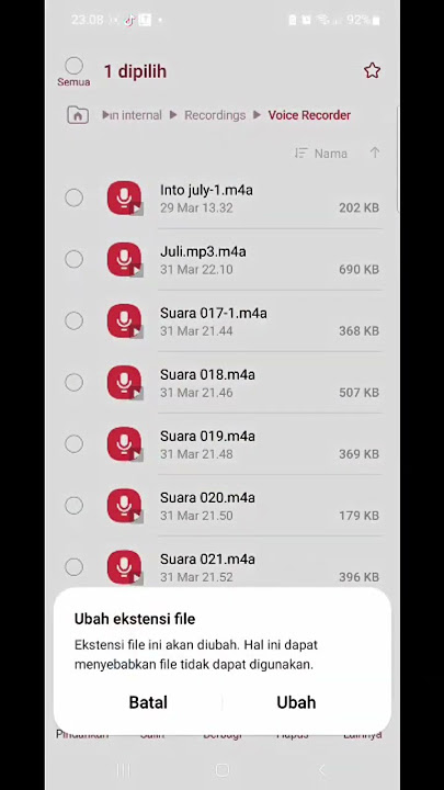 Rekaman suara ubah ke mp3