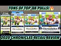 TONS OF TOP QBs!🔥 | 2020 Panini Chronicles Football Retail Mega Box, Blaster, Hanger, & Fat Packs