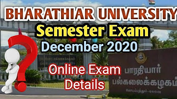 Semester Online Exam Instructions ||Bharathiar University