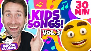 🍎 Fun Kids Songs with Mooseclumps: Vol 3! | Learn about Feelings, Emotions, ABCs, and more!