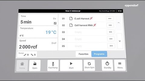Centrifuge 5910 Ri – Introducing the new program function