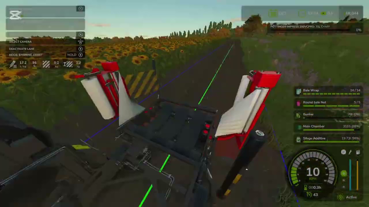 Pichonniere valley timelapse #3 baling grass and hay making silage bales for the cows 