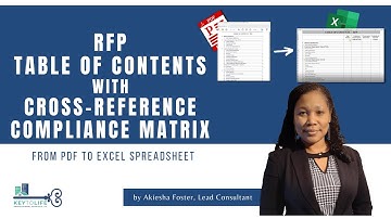 14 - How to Create RFP Table of Contents w/ Cross-Reference Compliance Matrix (PDF to Excel) - Pt. 4