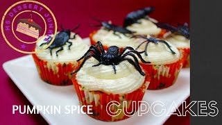 PUMPKIN SPICE CUPCAKES WITH BUTTERCREAM ICING RECIPE  | MsDessertJunkie