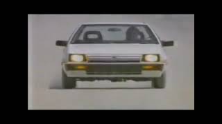 Frontal view, U.S. mkt. 1985 Mitsubishi Mirage LS 2-Dr. Hatchback Cpe. driven in desert 🏜